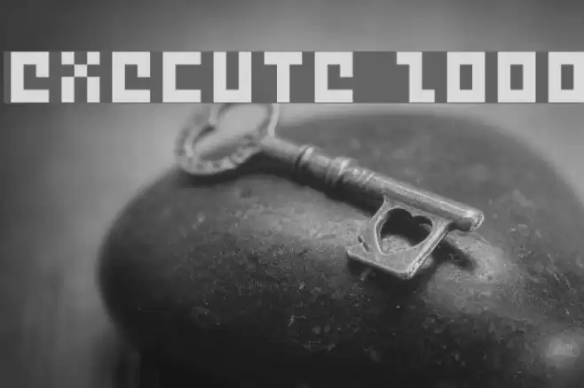 Execute 2000 Font examples