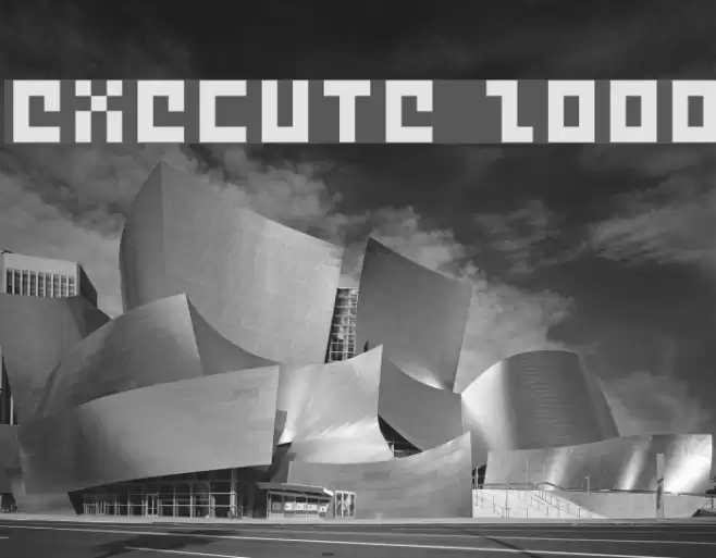 Execute 2000 Font examples