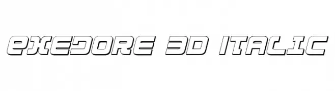 Exedore 3D Italic  Descarca Fonturi Gratis