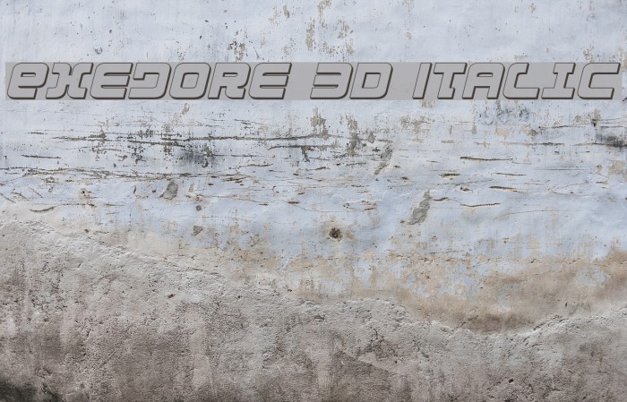 Exedore 3D Italic Font examples