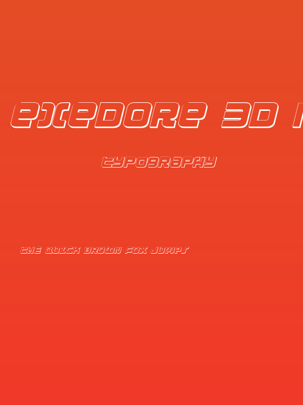 Exedore 3D Italic Poster