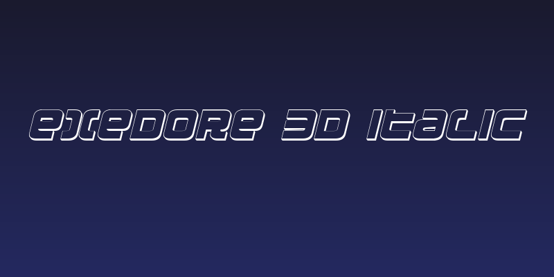 Exedore 3D Italic Social Header