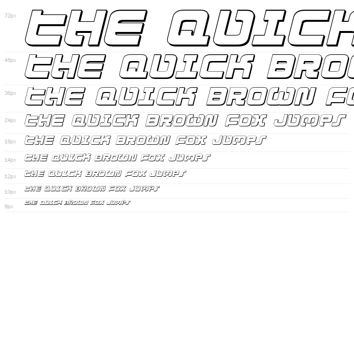 Exedore 3D Italic Waterfall