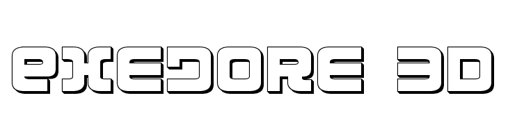 Exedore 3D Font