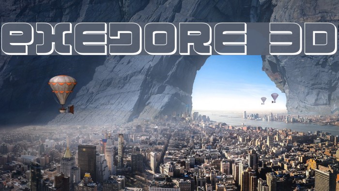 Exedore 3D Font examples