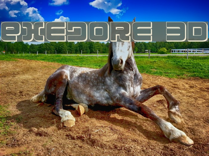 Exedore 3D Font examples