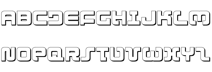 Exedore 3D Font LOWERCASE
