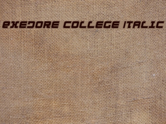 Exedore College Italic Schriftart examples