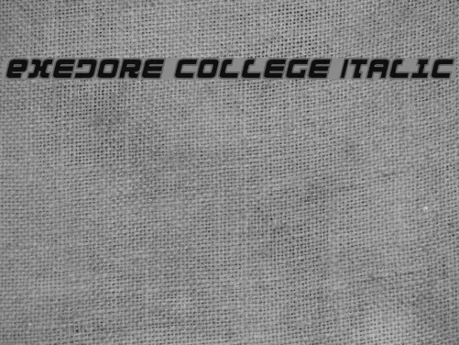 Exedore College Italic Font examples