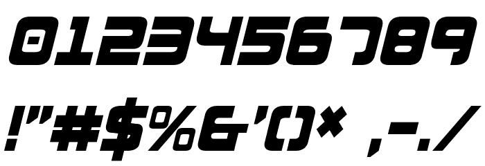 Exedore Condensed Italic Font OTHER CHARS