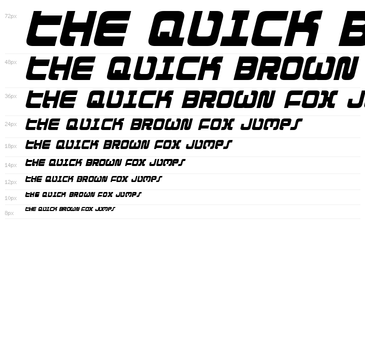 Exedore Condensed Italic Waterfall