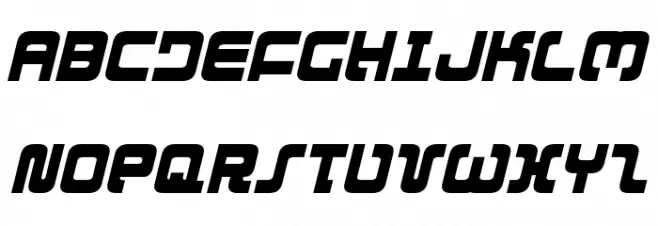 Exedore Condensed Italic Font Litere mici
