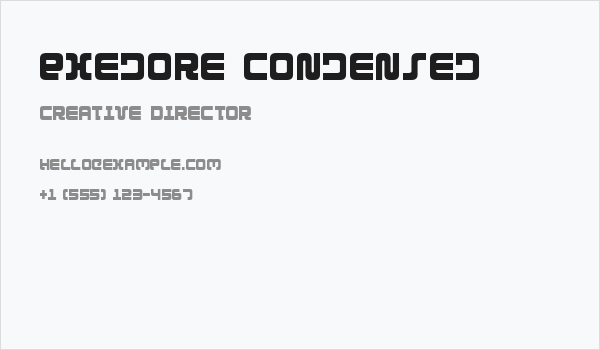 Exedore Condensed Business Card