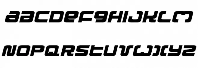 Exedore Expanded Italic フォント 大文字