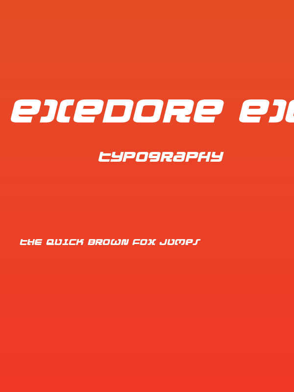 Exedore Expanded Italic Poster