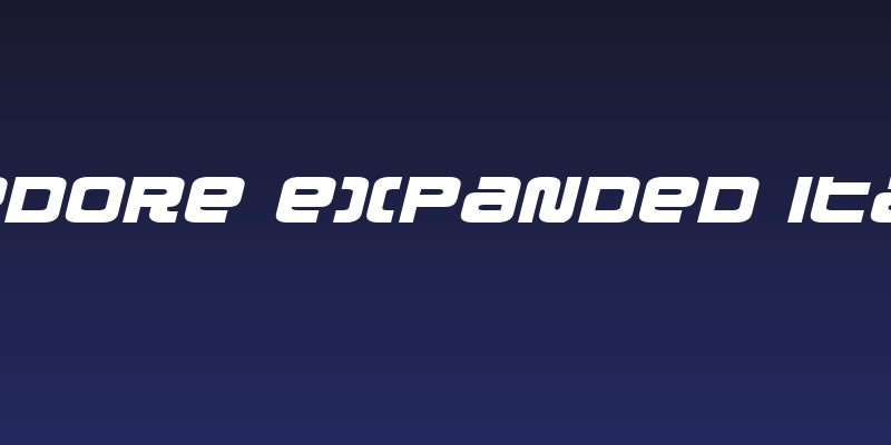 Exedore Expanded Italic Social Header