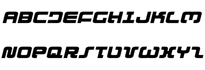 Exedore Expanded Italic Font LOWERCASE
