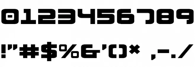 Exedore Expanded Font OTHER CHARS