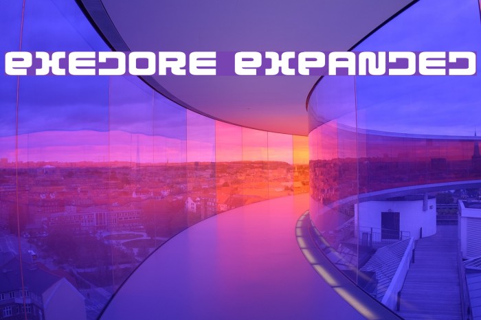 Exedore Expanded Schriftart examples