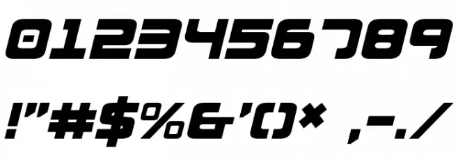 Exedore Italic Font OTHER CHARS