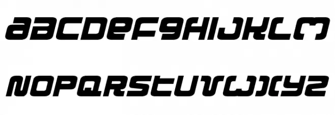 Exedore Italic フォント 大文字