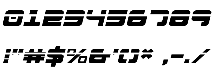 Exedore Laser Exp Italic Font OTHER CHARS