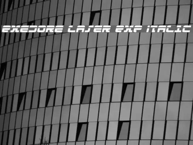 Exedore Laser Exp Italic Font examples