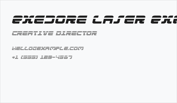 Exedore Laser Exp Italic Business Card
