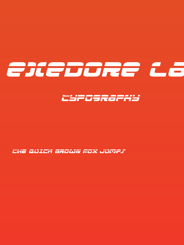 Exedore Laser Exp Italic Poster