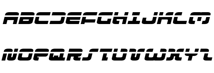 Exedore Laser Exp Italic Font LOWERCASE