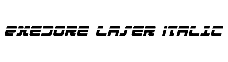 Exedore Laser Italic  Скачать бесплатные шрифты