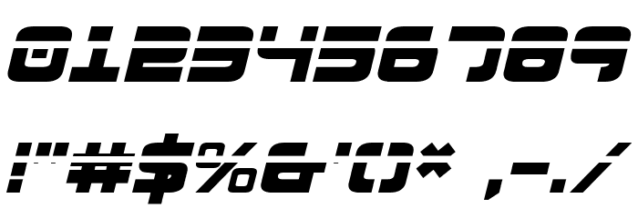 Exedore Laser Italic Font OTHER CHARS