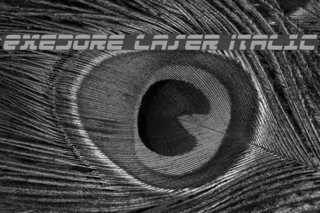 Exedore Laser Italic Font examples