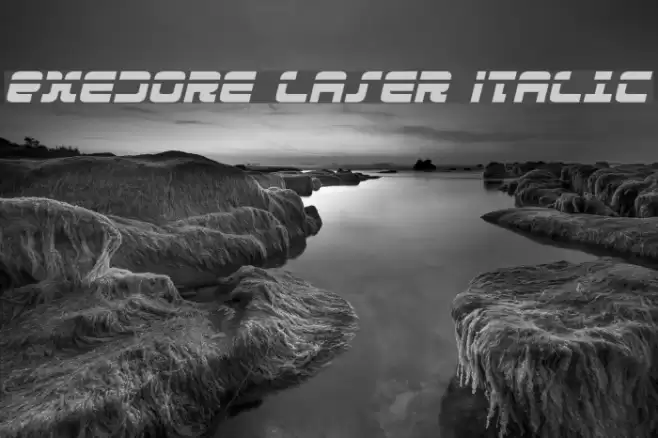 Exedore Laser Italic Font examples