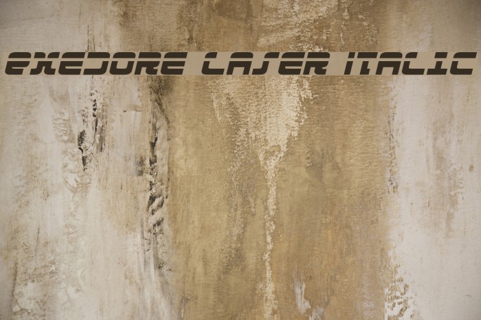 Exedore Laser Italic Font examples