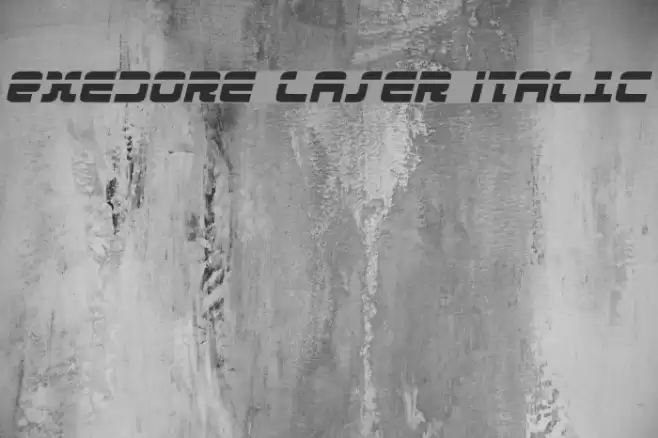 Exedore Laser Italic Font examples
