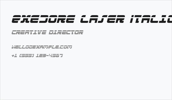 Exedore Laser Italic Business Card