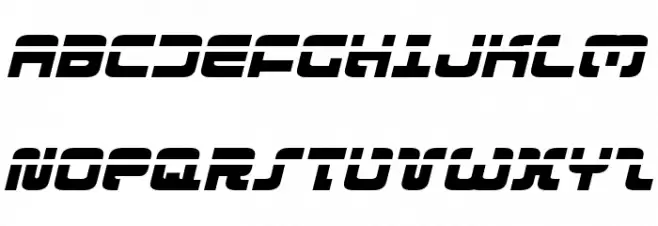 Exedore Laser Italic फ़ॉन्ट लोअरकेस