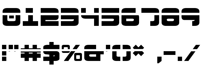 Exedore Laser Font OTHER CHARS