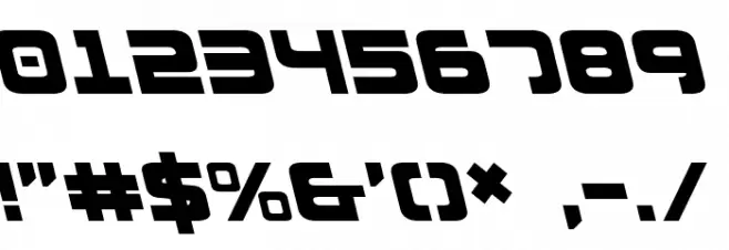 Exedore Leftalic Font Alte caractere