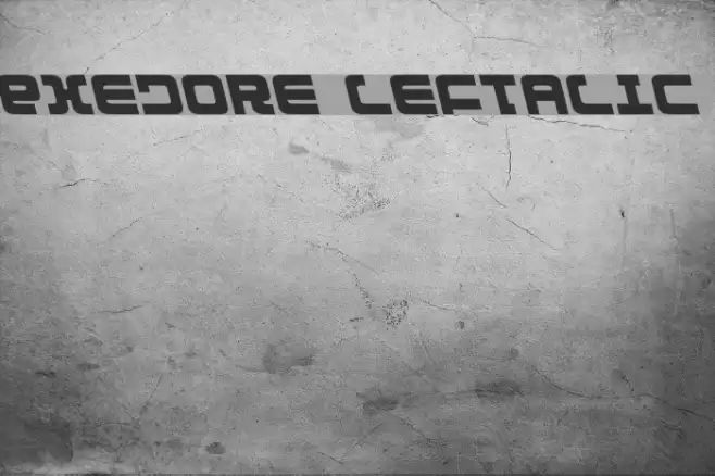 Exedore Leftalic Font examples