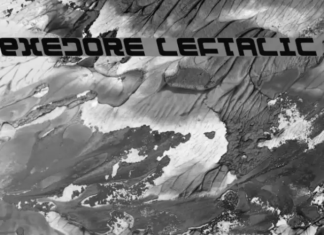 Exedore Leftalic Font examples