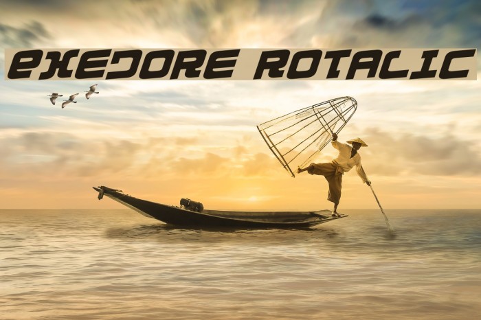Exedore Rotalic Schriftart examples