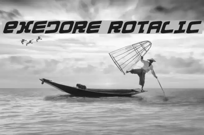 Exedore Rotalic Font examples