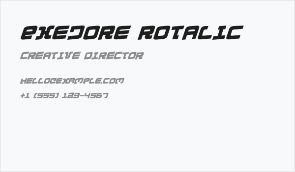 Exedore Rotalic Business Card