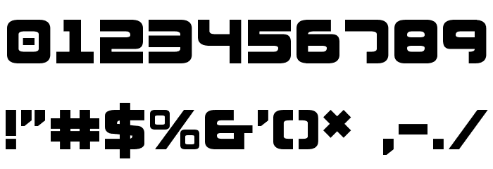 Exedore Font Alte caractere
