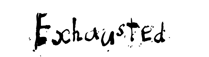 Exhausted  font caratteri gratis