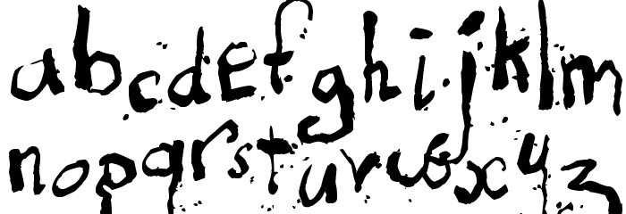 Exhausted Font LOWERCASE