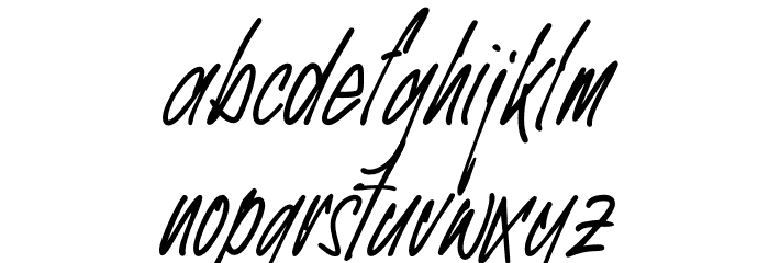 Exhibitionist Font LOWERCASE