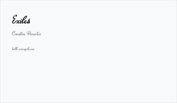 Exiles Business Card